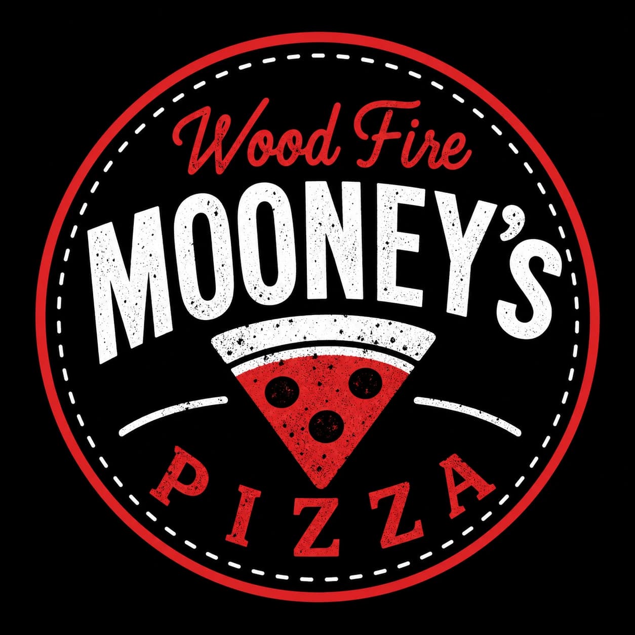 Mooney's Wood Fire Pizza circular logo